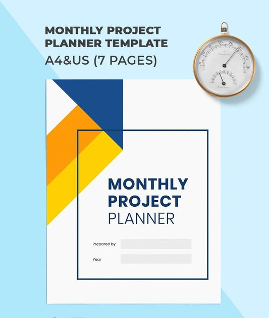 Free Sample Monthly Project Planner Template