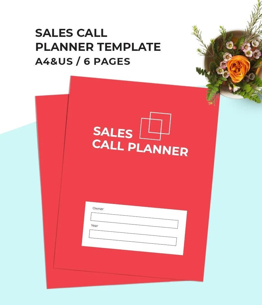 Free sales call Planner Template