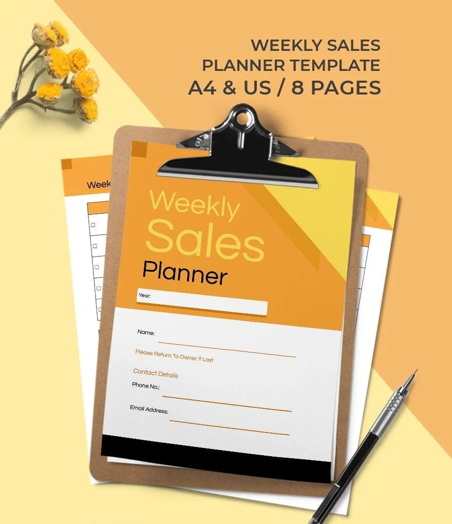 Free Weekly Sales Planner Template