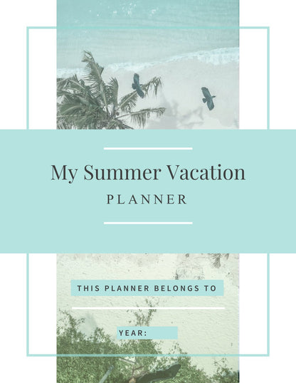 Free Summer Vacation Planner Template