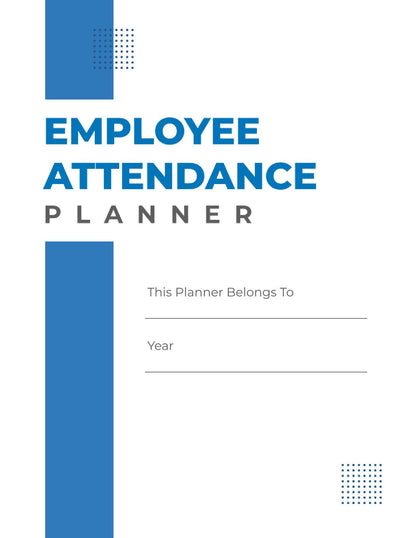 Free Employee Attendance Work Planner Template