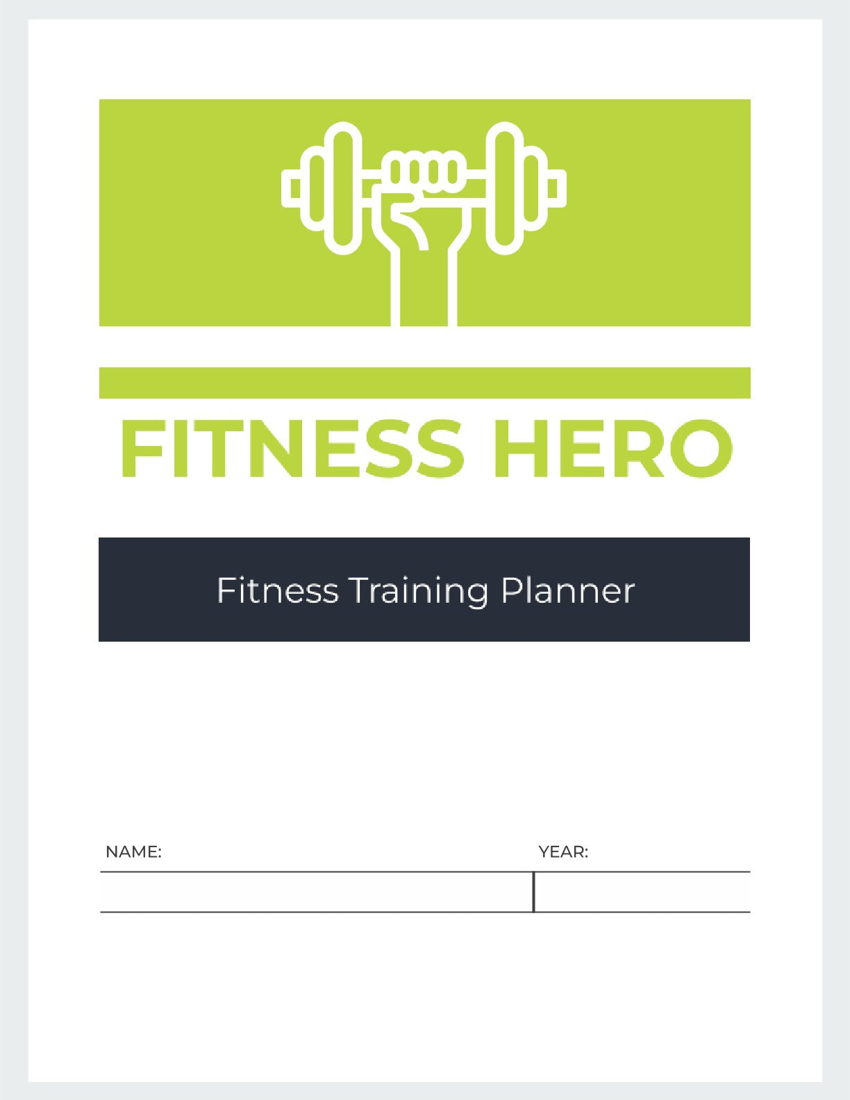 Free Fitness Training Planner Template