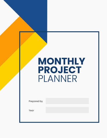 Free Sample Monthly Project Planner Template