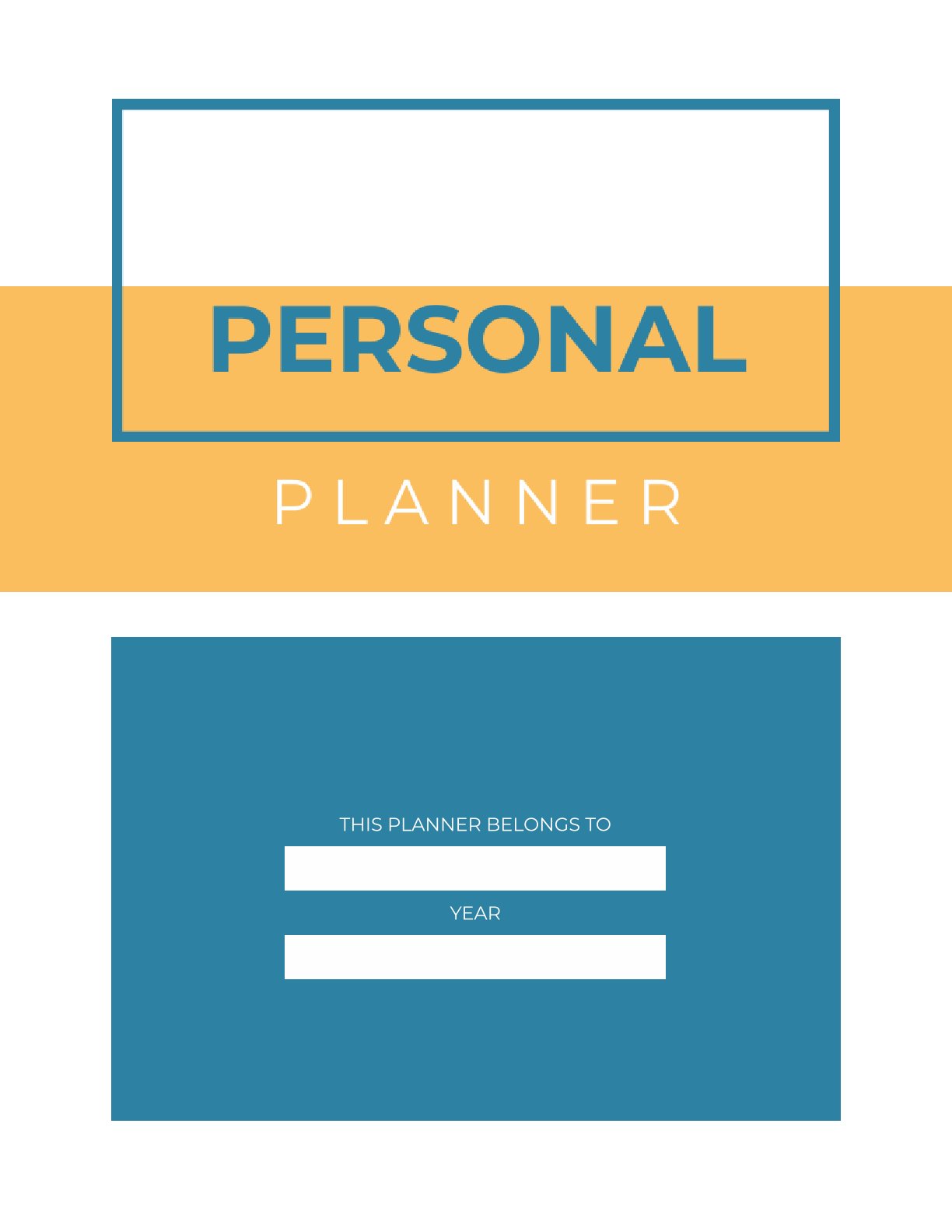 Free Digital Personal Planner Template