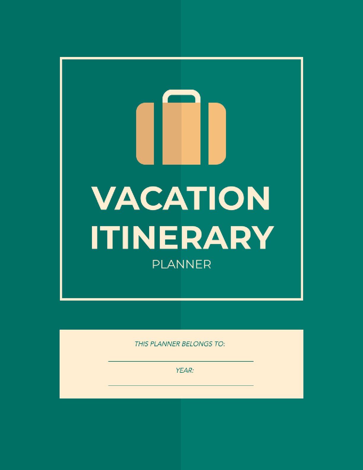 Free Vacation Itinerary Planner Template