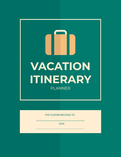 Free Vacation Itinerary Planner Template