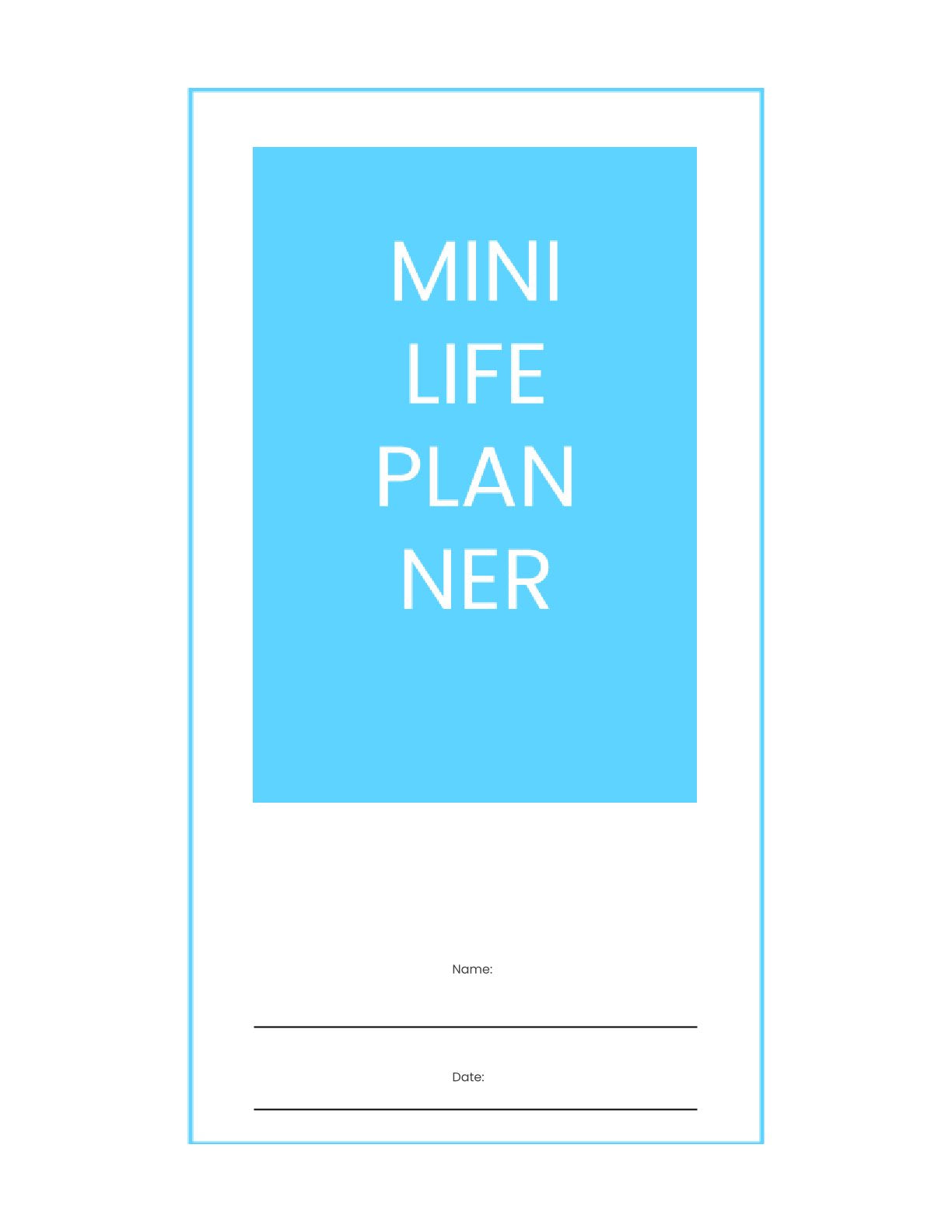 Free Mini Life Planner Template