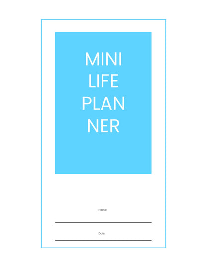 Free Mini Life Planner Template