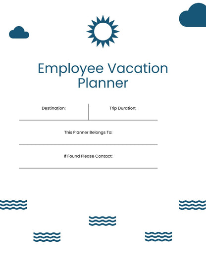 Free Employee Vacation Planner Template