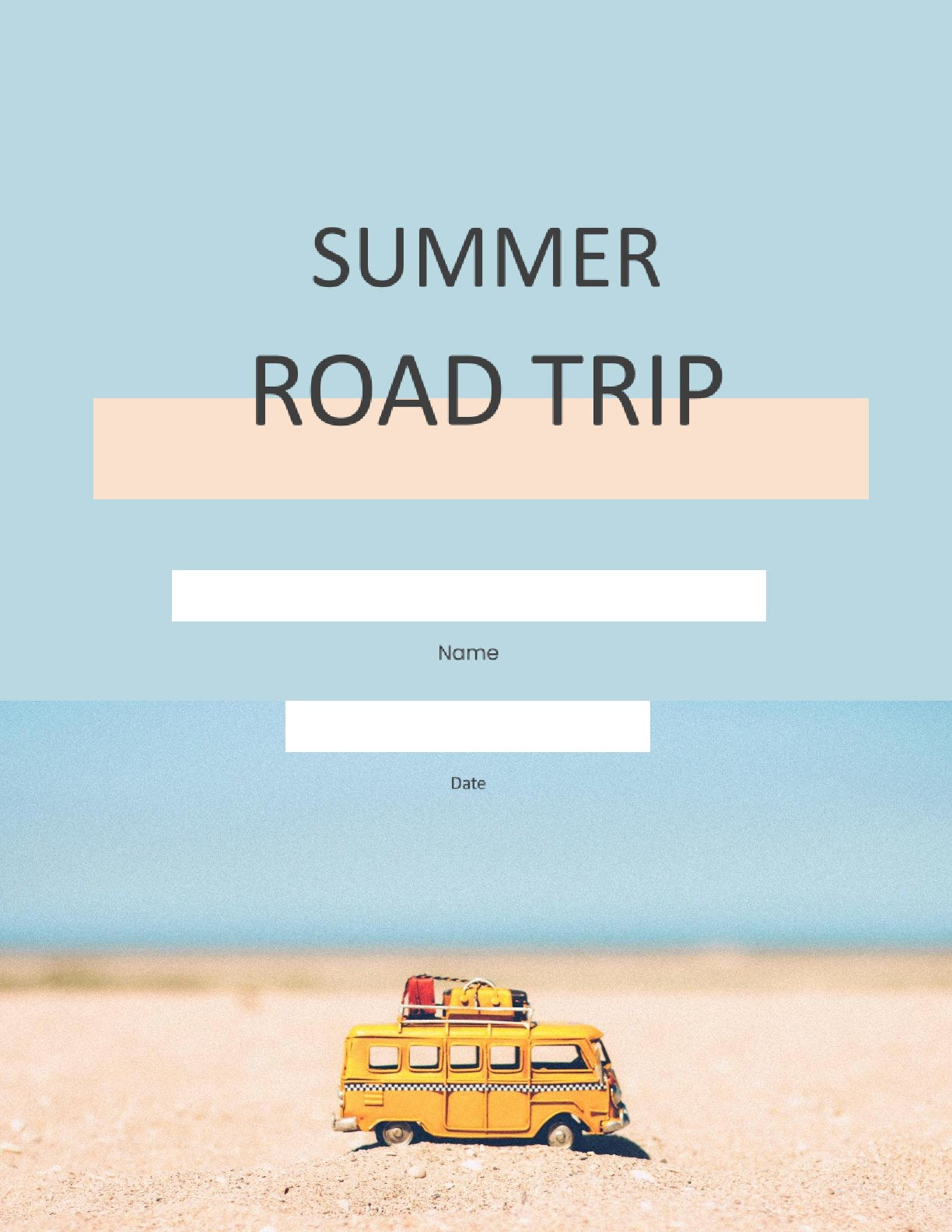 Free Summer Road Trip Planner Template