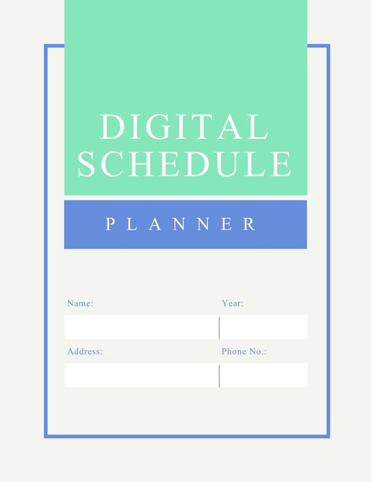 Digital Schedule Planner Template