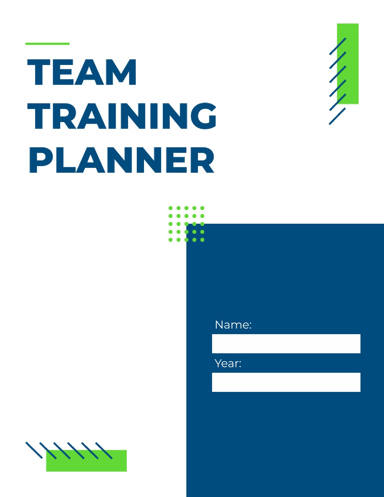 Free Team Training Planner Template