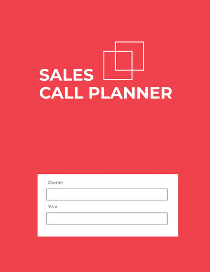 Free sales call Planner Template