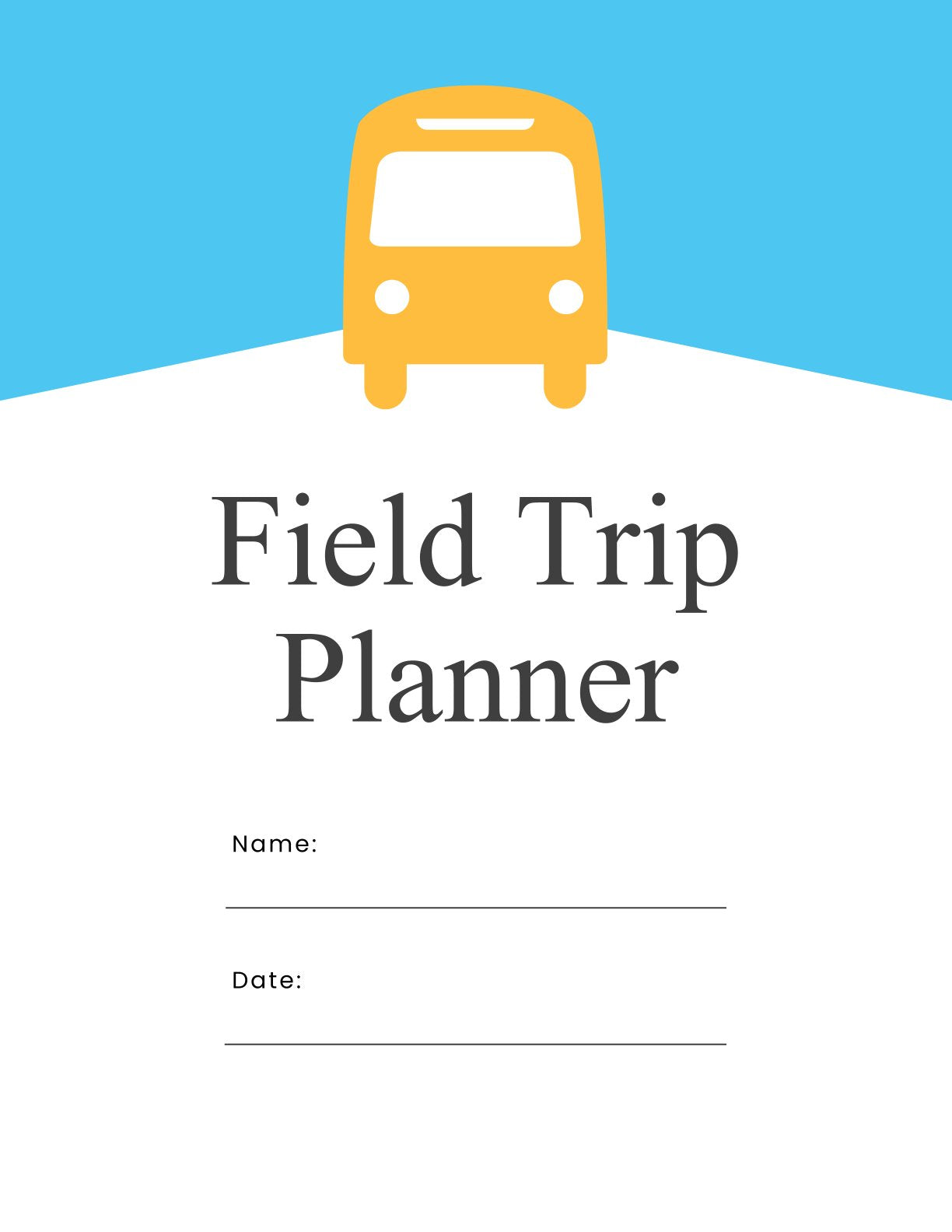 Free Field Trip Planner Template