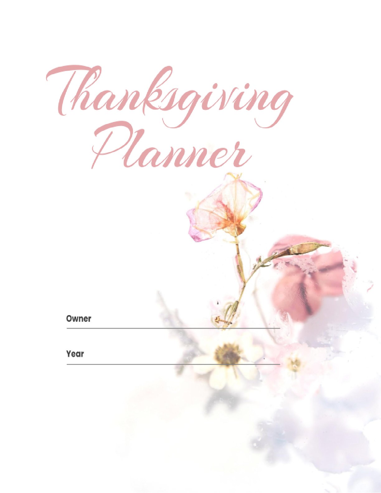 Free Thanksgiving Menu Planner Template