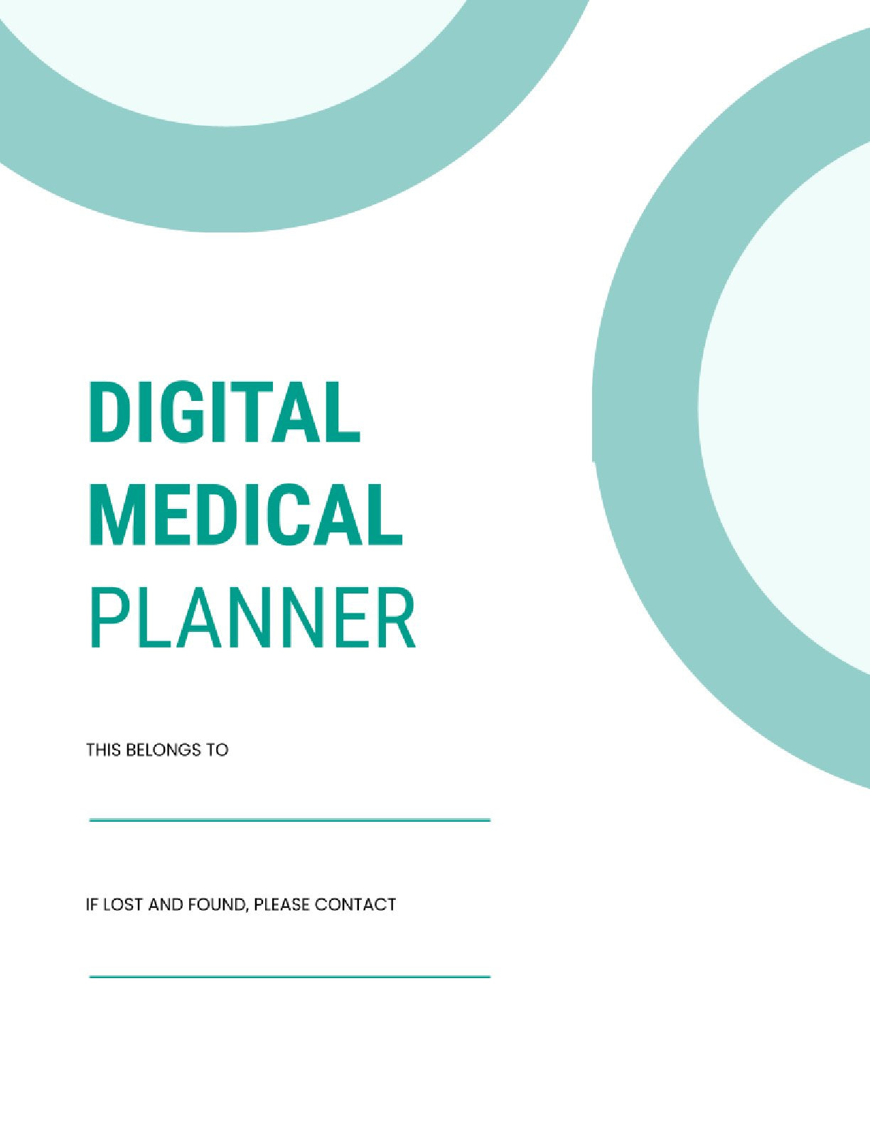 Free Digital Medical Planner Template