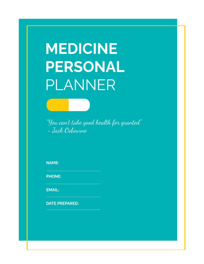 Free Medicine Personal Planner Template