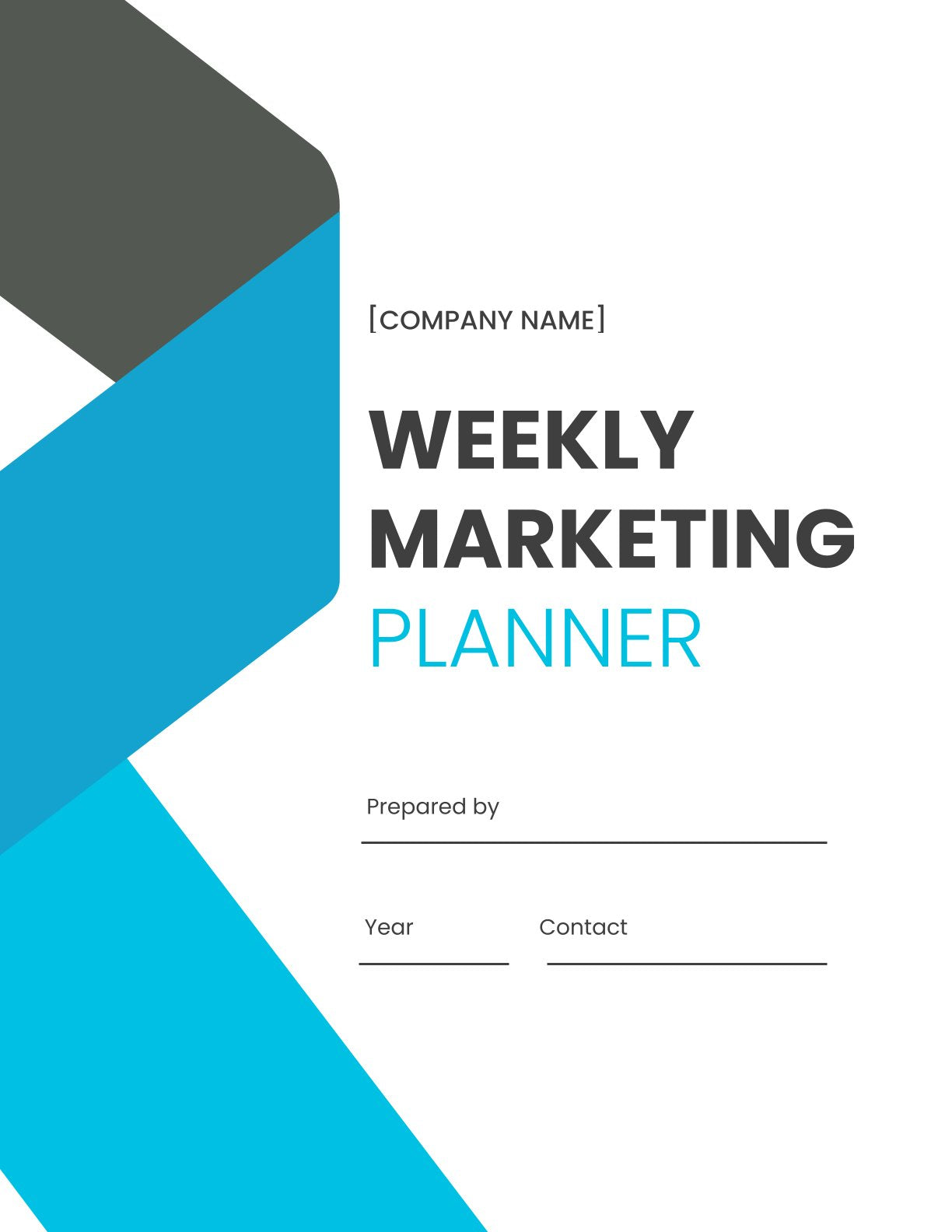 Free Weekly Marketing Planner Template