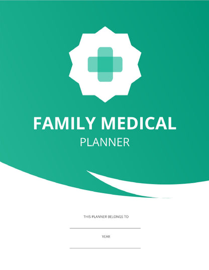 Free Family Medical Planner Template