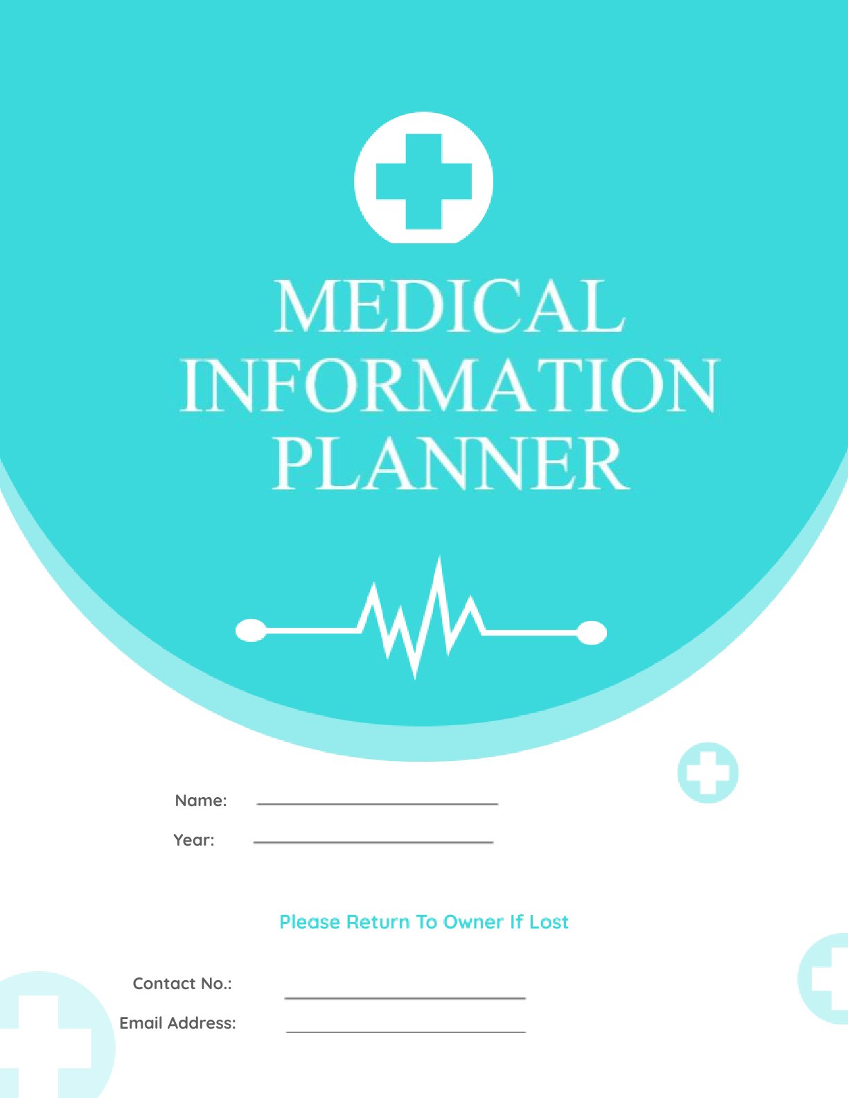 Free Medical Information Planner Template