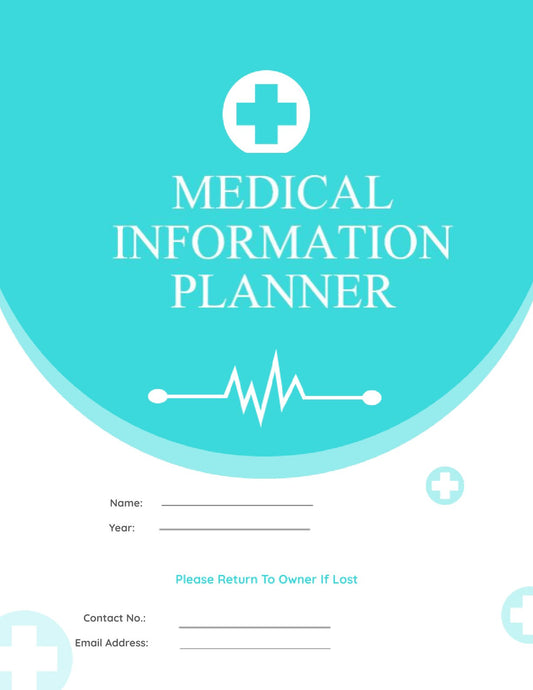 Free Medical Information Planner Template