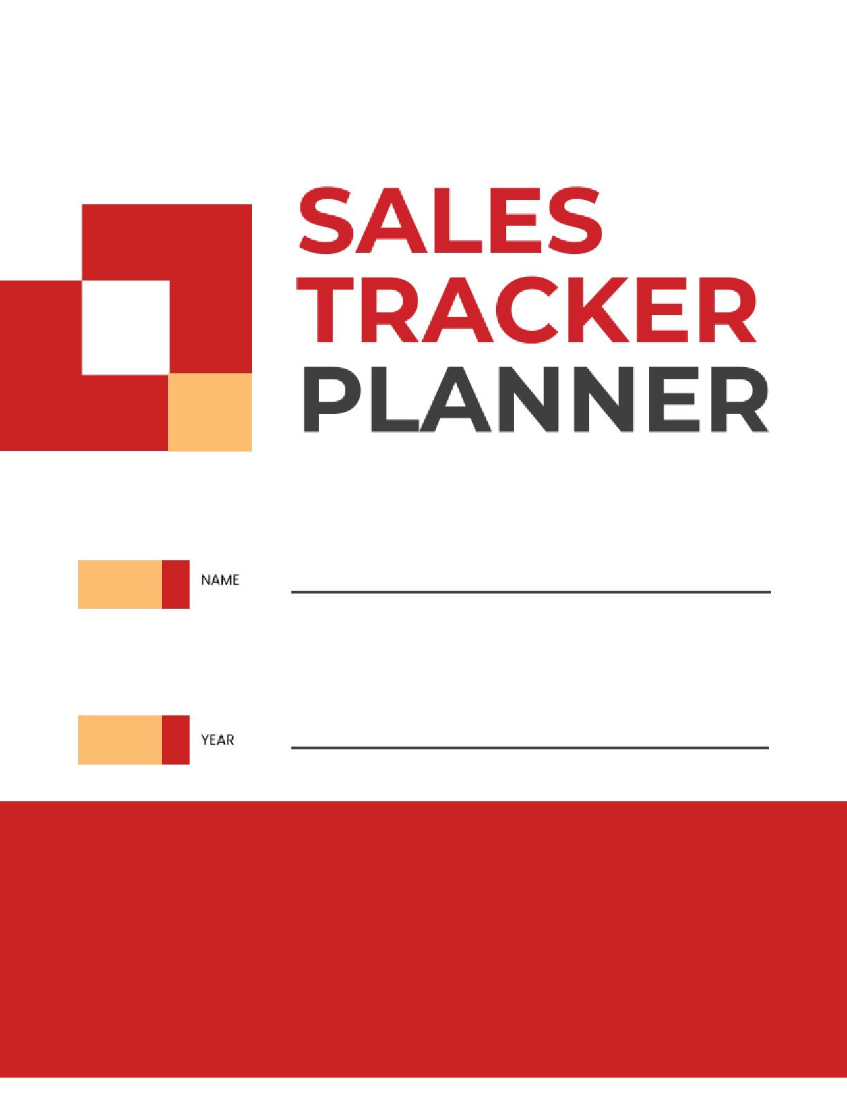 Free Sales Tracker Planner Template