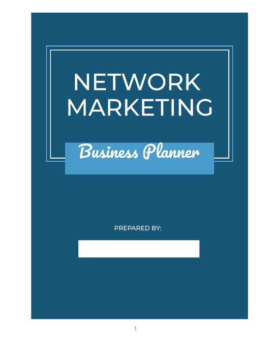 Free Network Marketing Planner Template