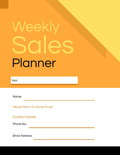 Free Weekly Sales Planner Template