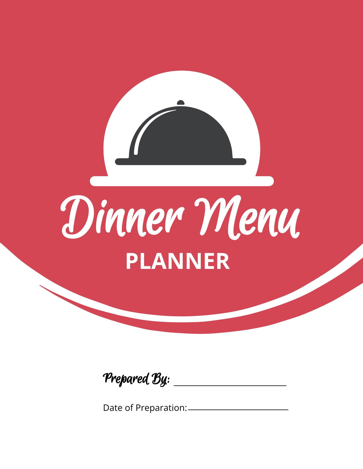 Free Dinner Menu Planner Template