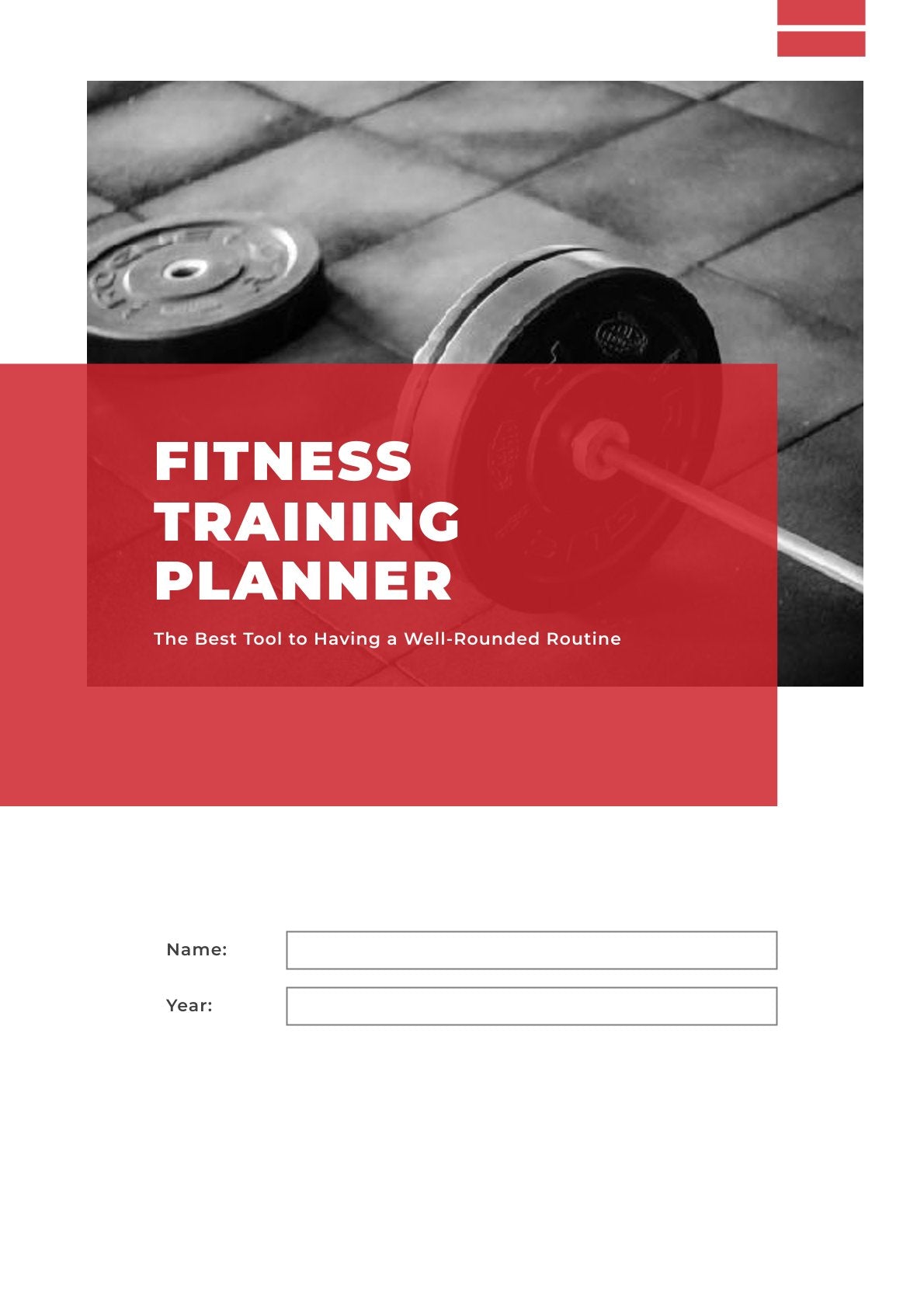 Free Training Planner template