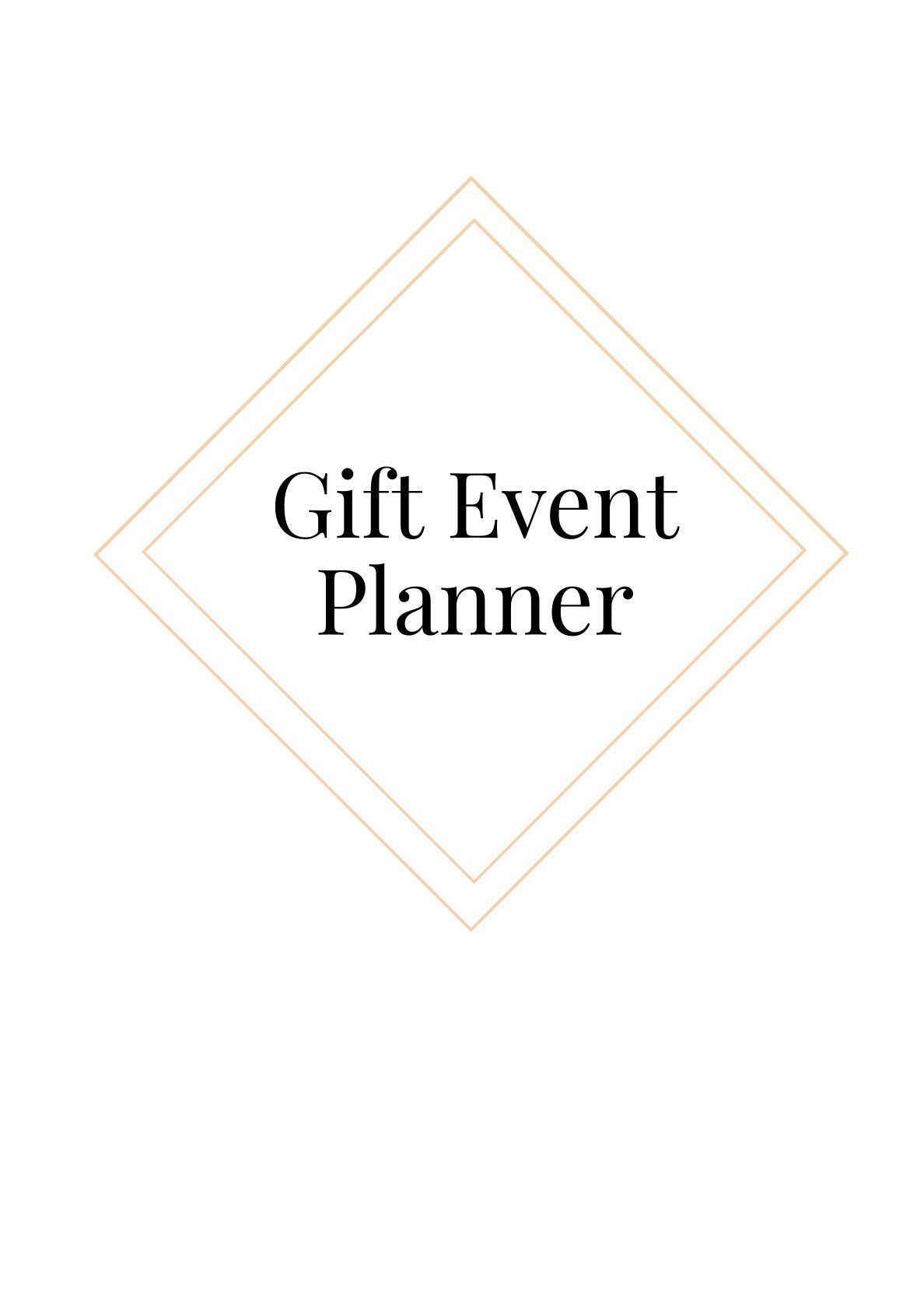 Free Gift Event Planner Template