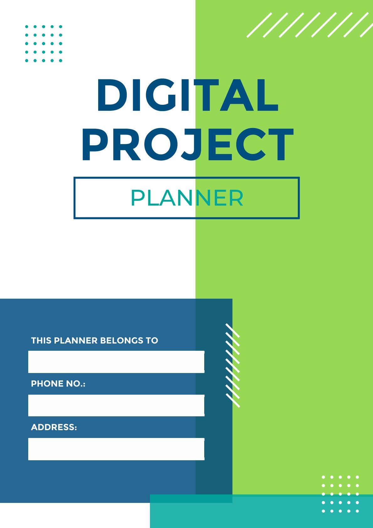 Free Digital Project Planner template