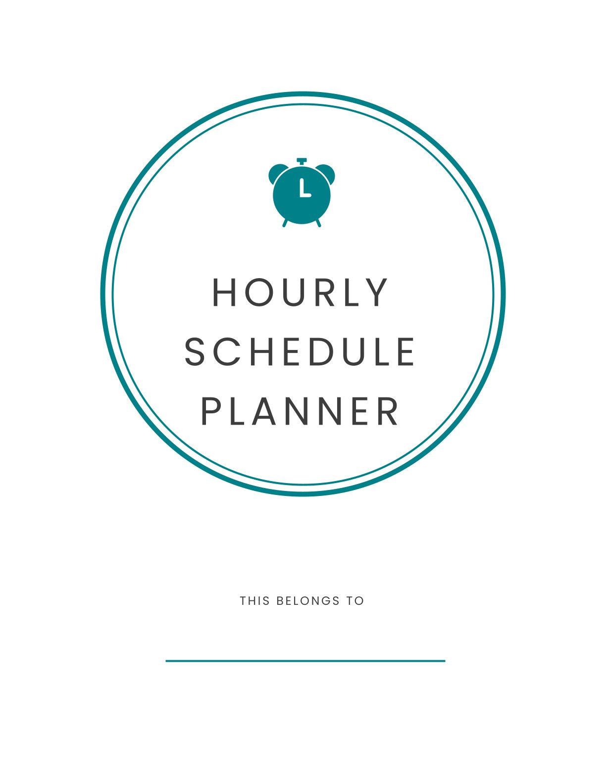 Free Hourly Schedule planner template