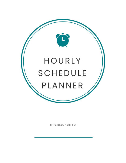 Free Hourly Schedule planner template