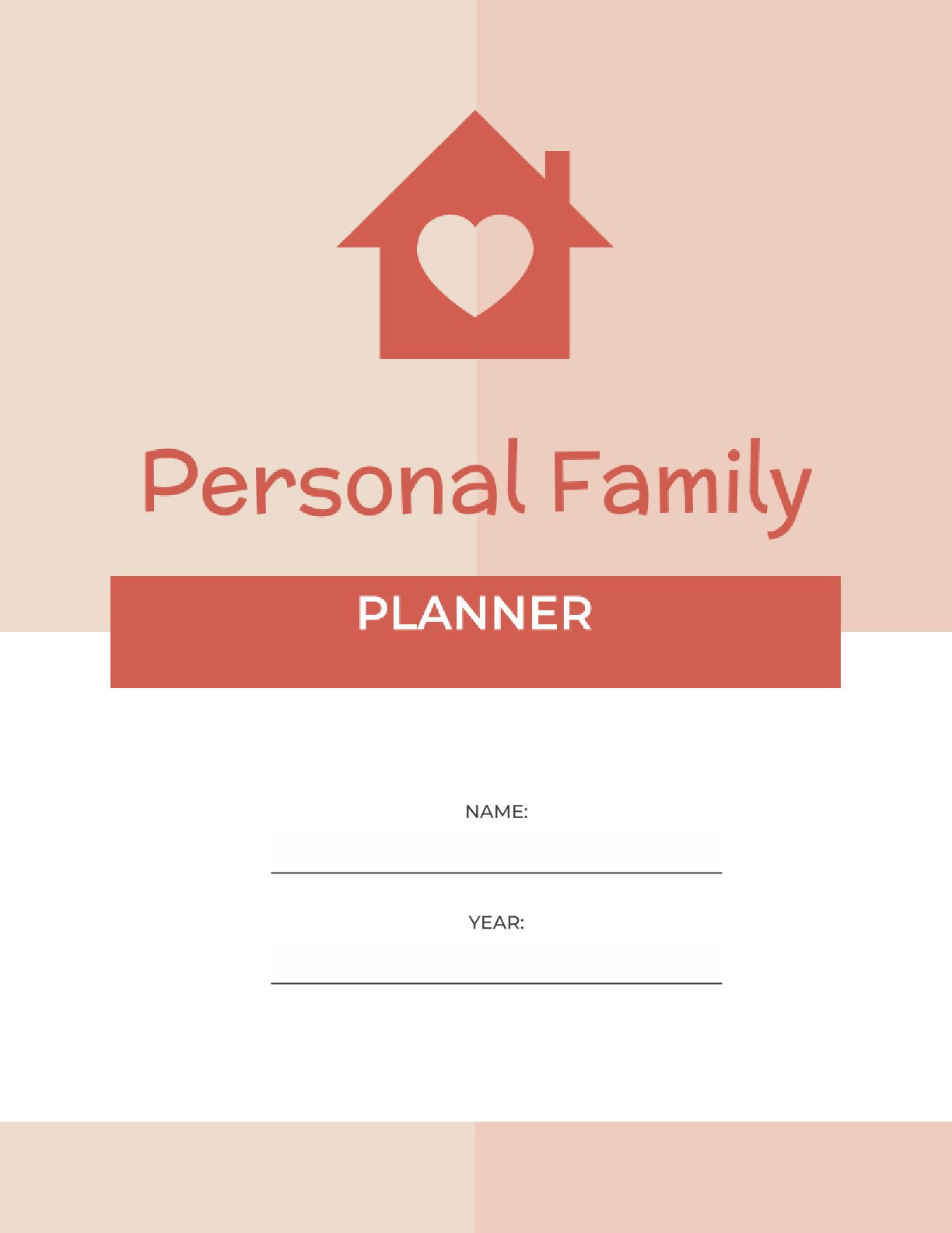 Free Personal Family Planner Template