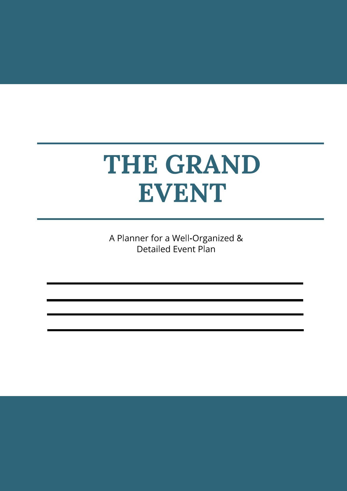 Free Online Event Planner Template