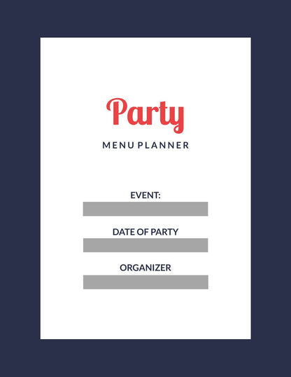 Free Party Menu Planner Template