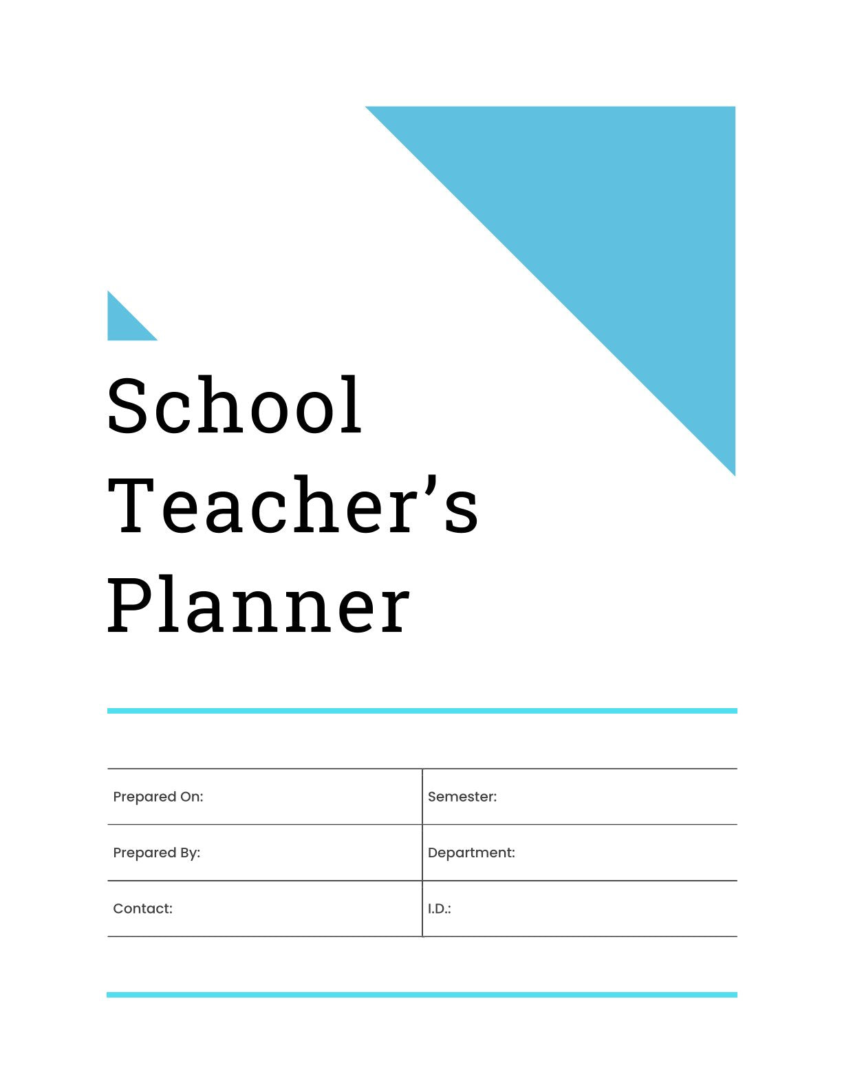 Free Digital Teacher Planner Template