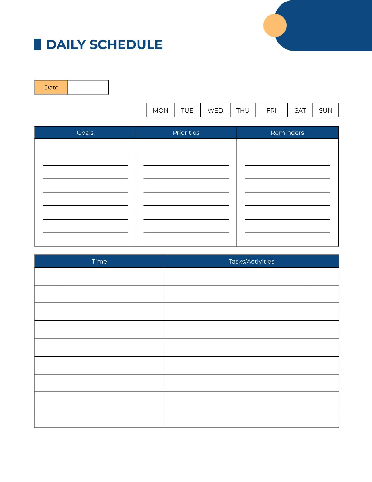 Free Employee Work Planner Template