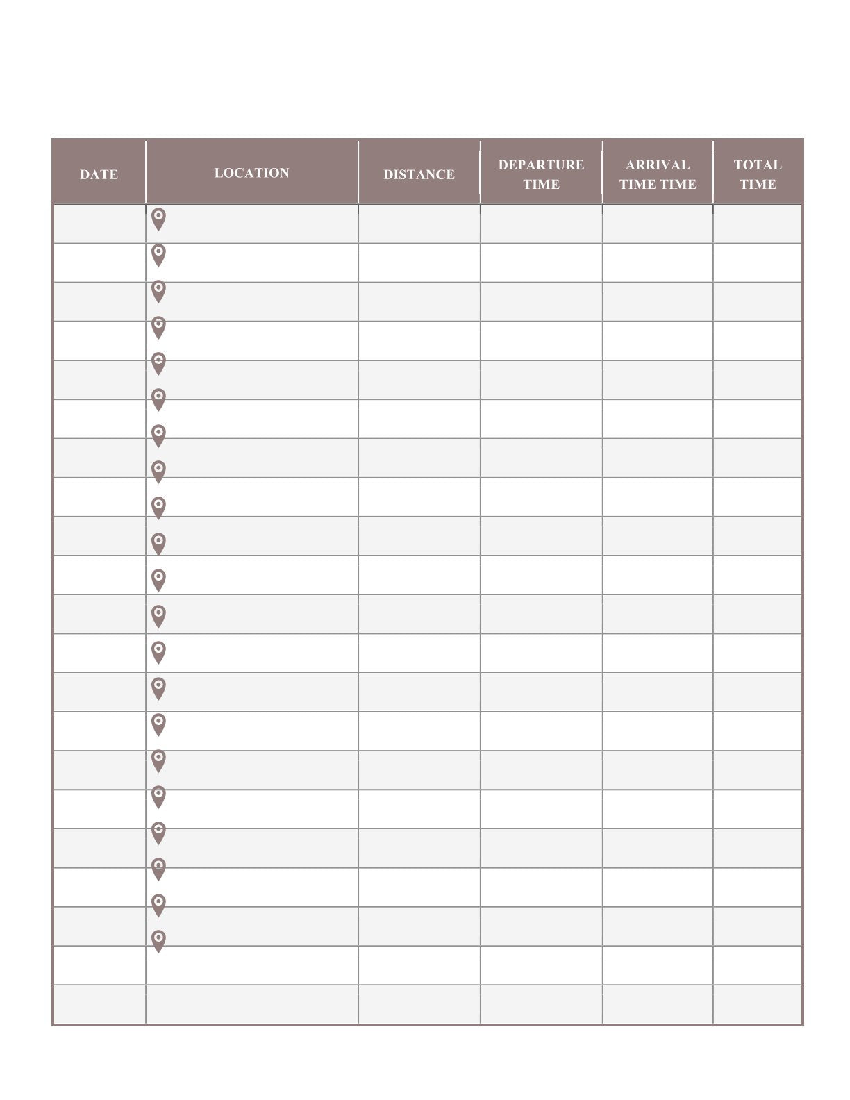 Free Delivery Route Planner Template