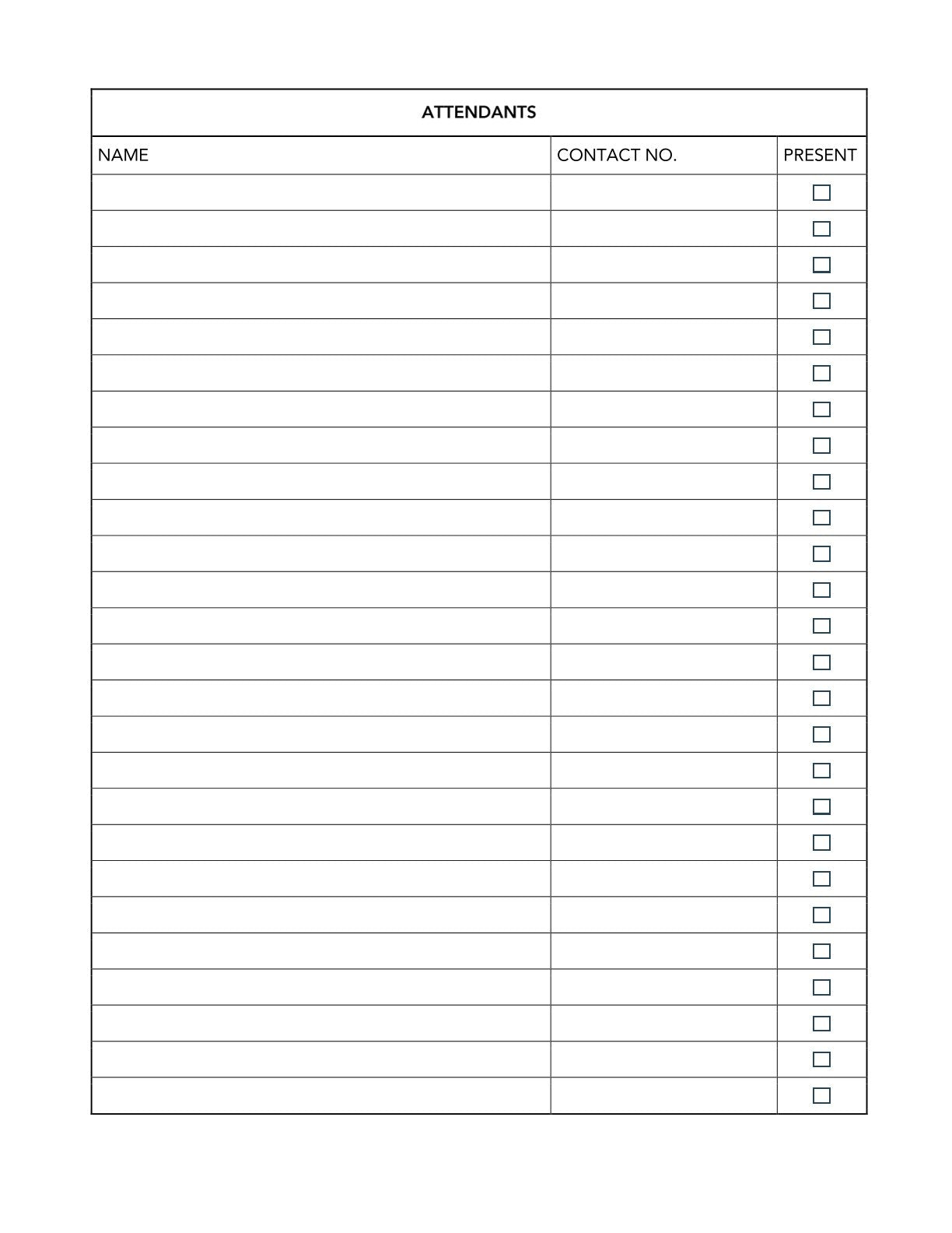 Free Trip Meeting Planner Template