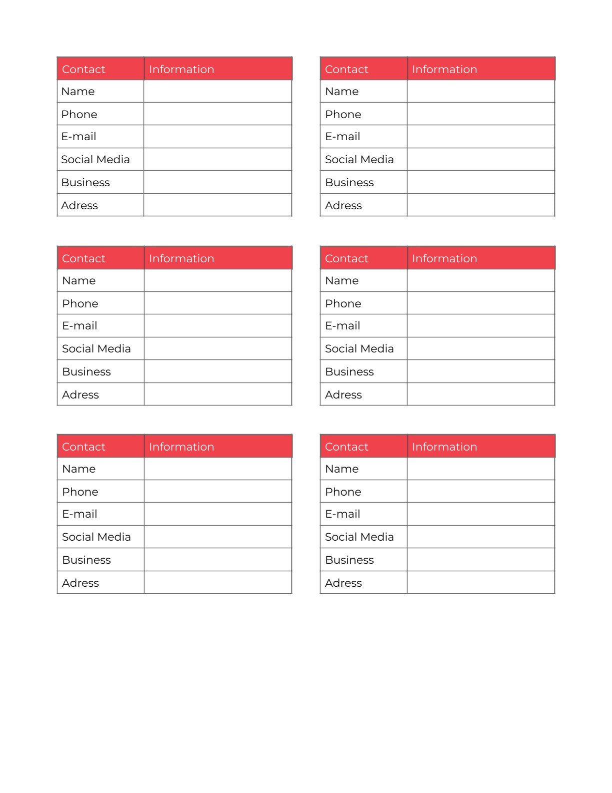 Free sales call Planner Template