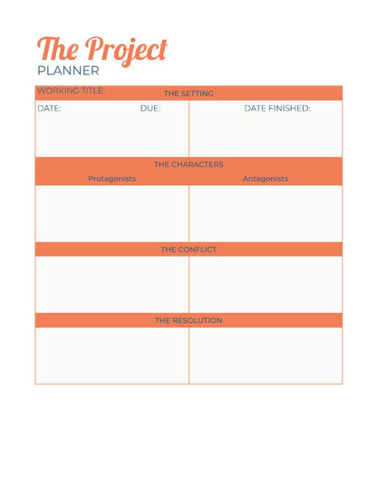 Free Story Planner Template