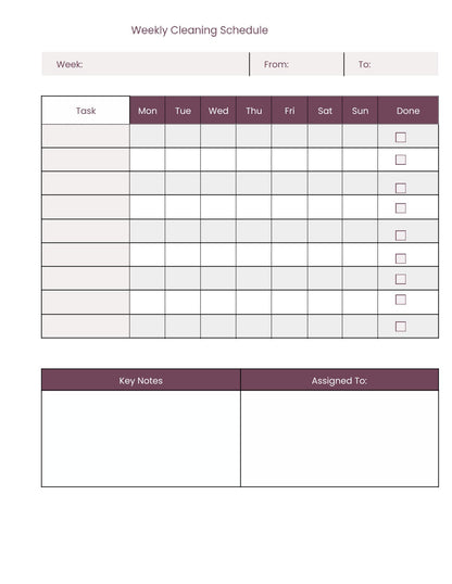 Free Household Life Planner Template