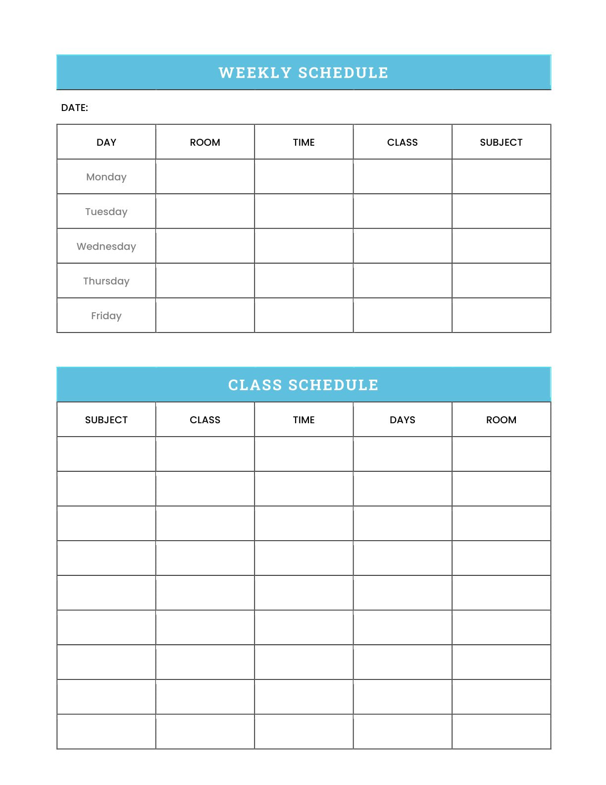 Free Digital Teacher Planner Template