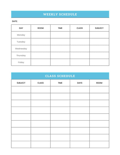 Free Digital Teacher Planner Template