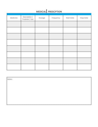 Free Medical Planner Template