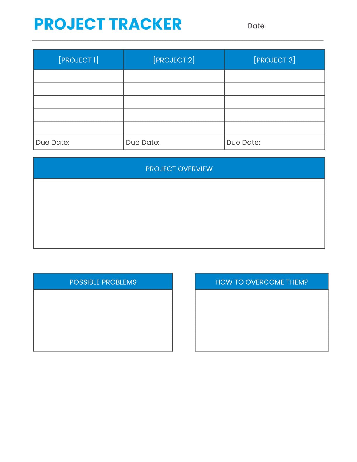 Free Project Management Planner Template