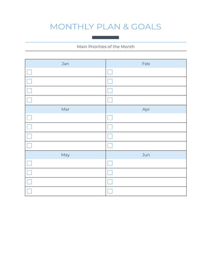 Free Monthly Sales Planner Template