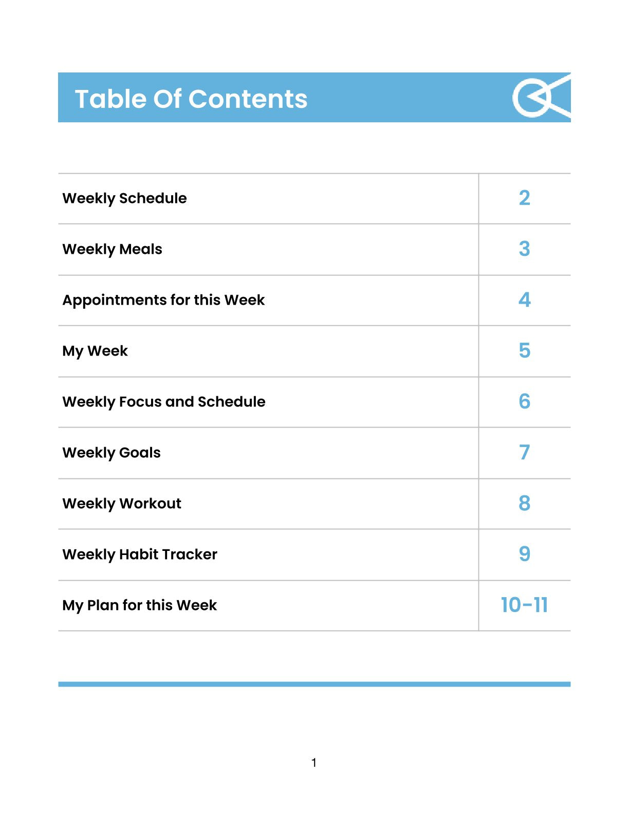 Free Weekly Personal Planner Template